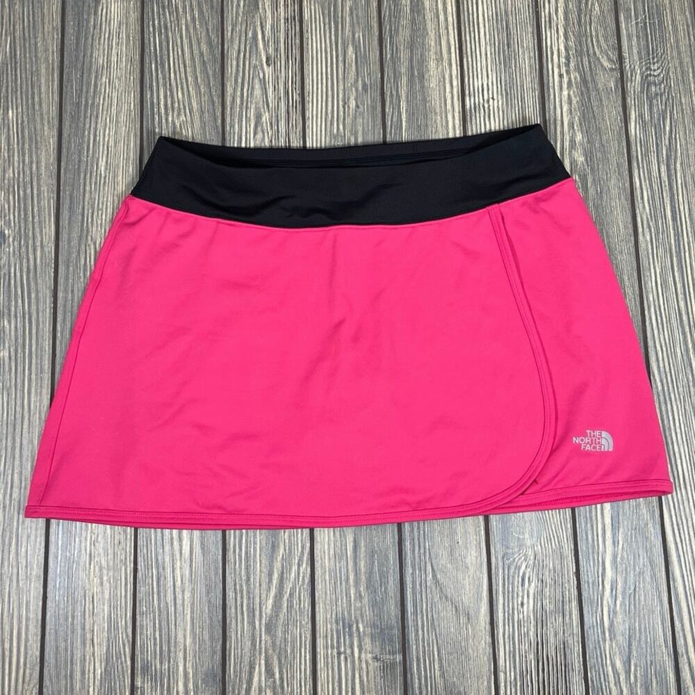 North Face Women Flight Series Performance Tennis Skirt Skort Pocket Sz‎ L Pink